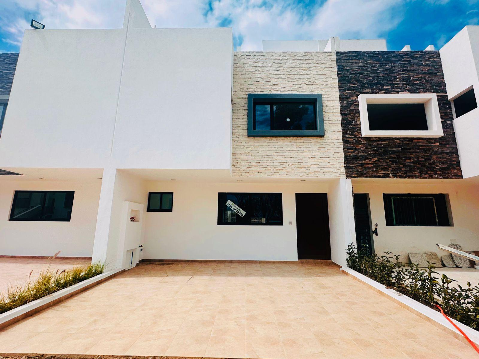 Fachada de casa, estilo blanco contemporáneo